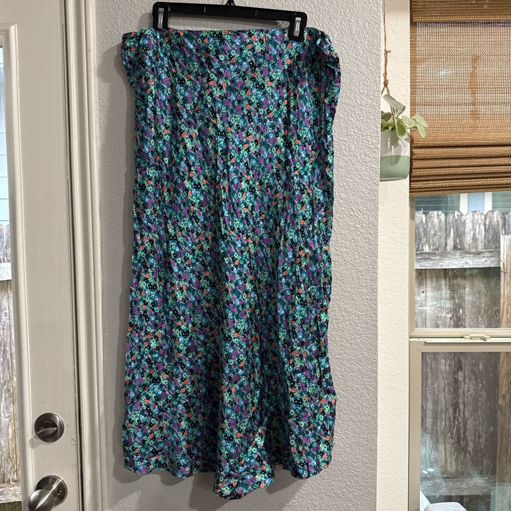 Floral Blue Women's Skirt